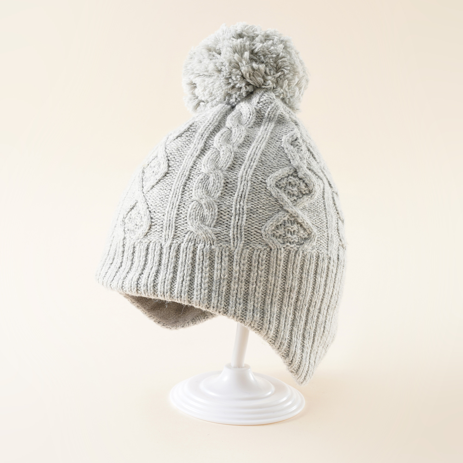 2021 nuevo sombrero de invierno para niños cálido Lei Feng sombrero de invierno bebé sombrero de lana de punto sombrero de protección para los oídos de las niñas niños
