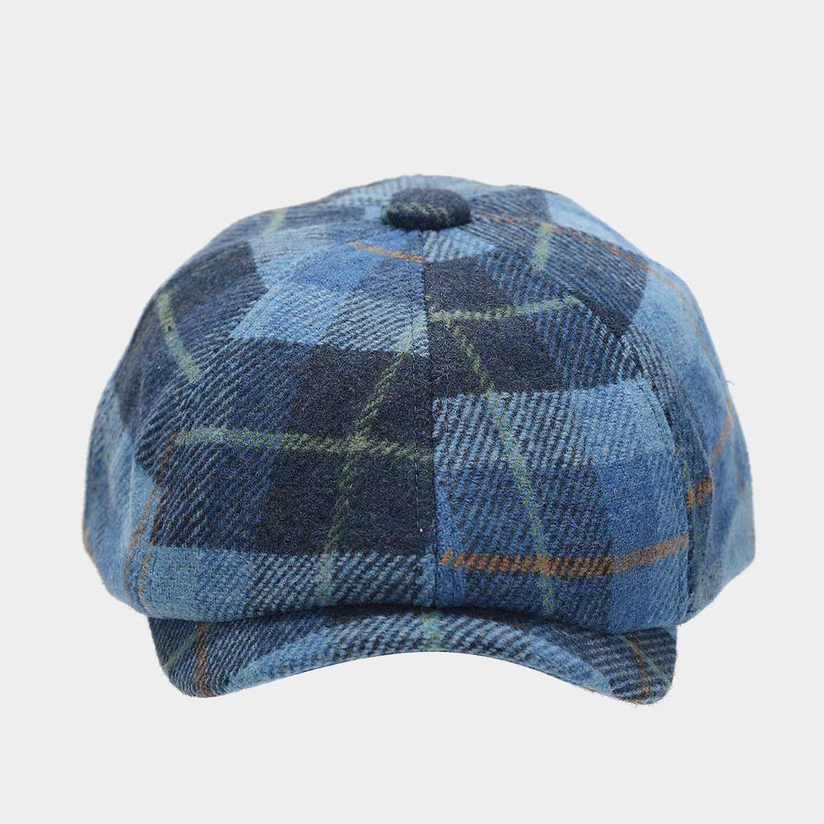 Women's Retro Plaid Short Brim Beret Hat display picture 7