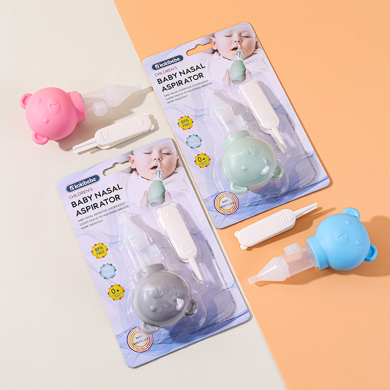 Juego de Aspirador Nasal de TPE con Diseño Anti-reflujo para Recién Nacidos