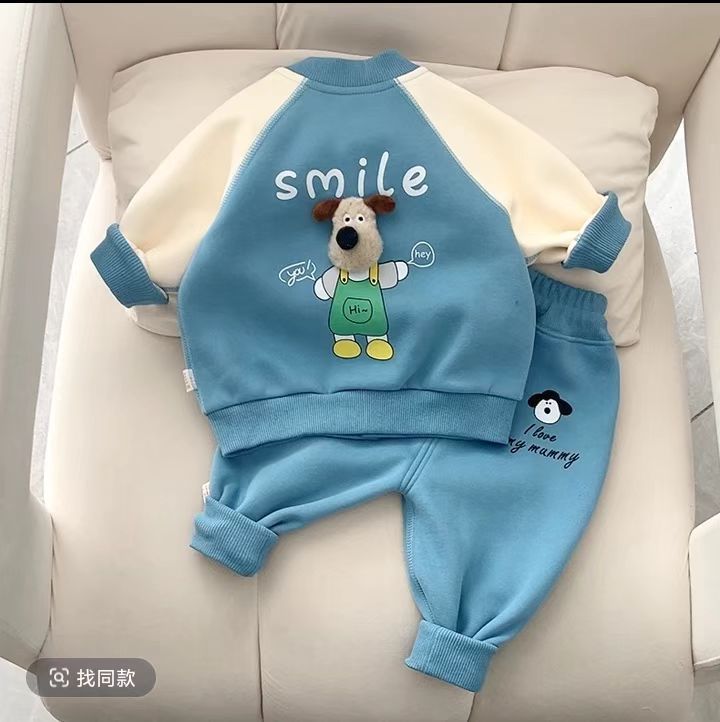 Children's Spring and Autumn Outfit 2026 New Stylish Baby Boys Two-Piece Set Girls Infant Separate Set
