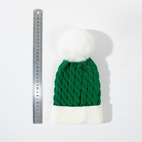 针织帽圣诞帽儿童毛绒毛球帽圣诞礼物礼品圣诞帽子圣诞节装饰品