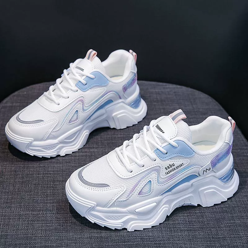 Женские кроссовки Dad Shoes весна-лето 2025, новые популярные, на толстой подошве, универсальные, увеличивающие рост, повседневные спортивные