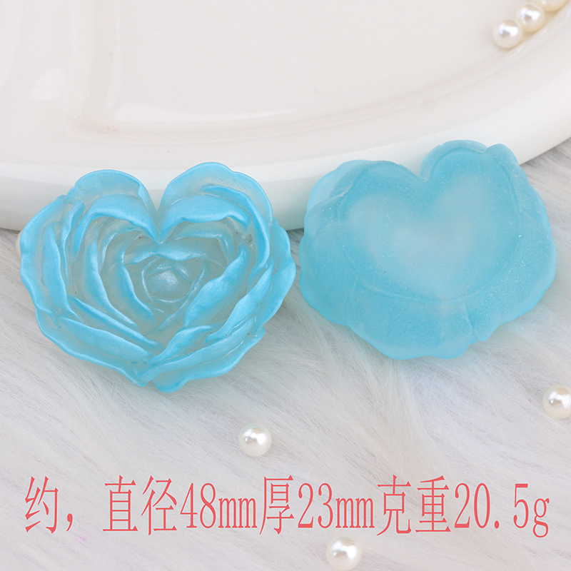 新しいベルベットの愛のバラの花の樹脂部品はdiy携帯ケースのクリームのヘアピンの収納ケースの装飾を作ります。