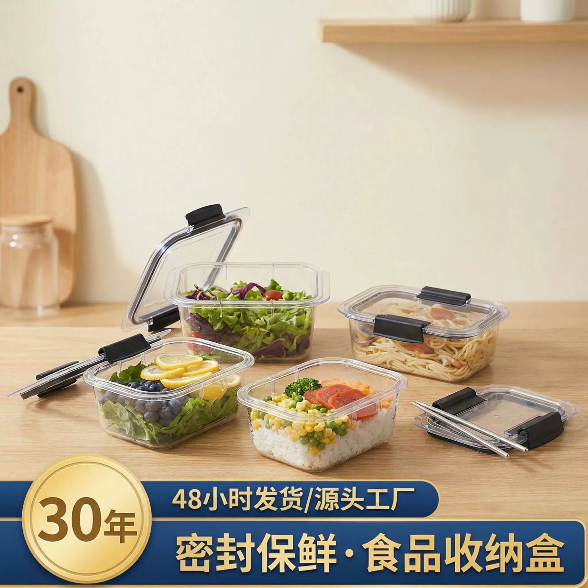 家用密封罐厨房收纳五谷杂粮食品透明罐盒零食干货茶叶储物保鲜罐