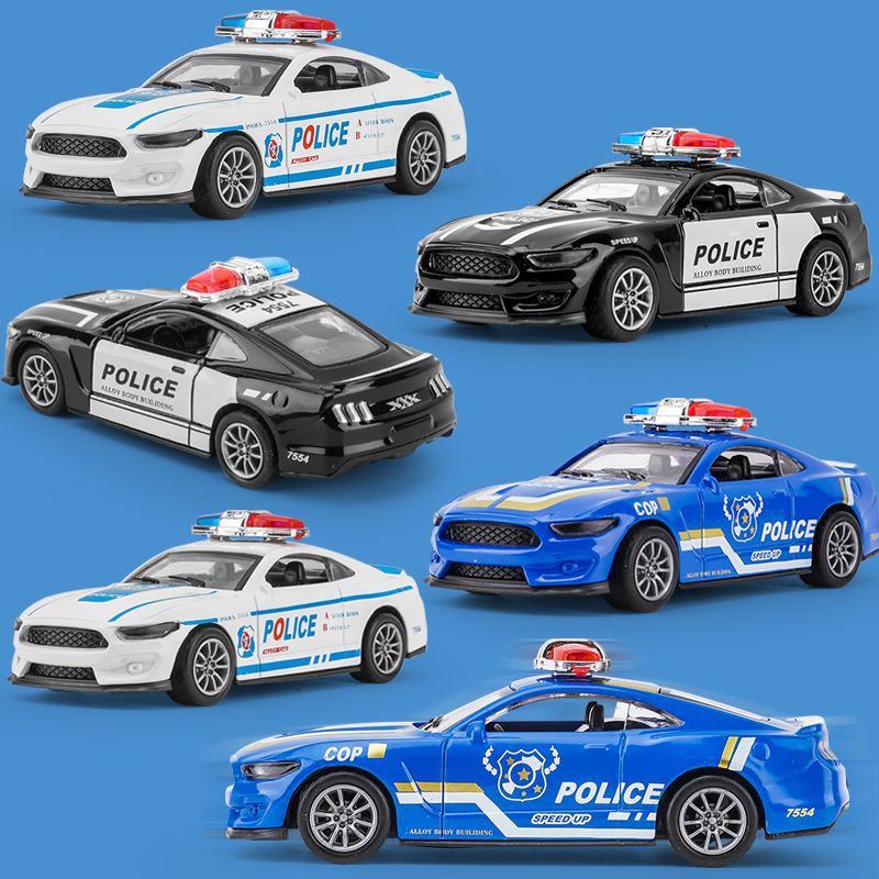 Cross-border foreign trade Amazon Internet celebrity children's toy boy toy car model simulation police toy car wholesale