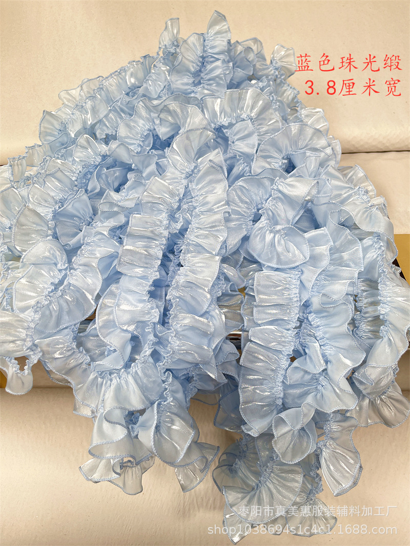 블루 진주빛 새틴 3.8cm 너비 1 가격