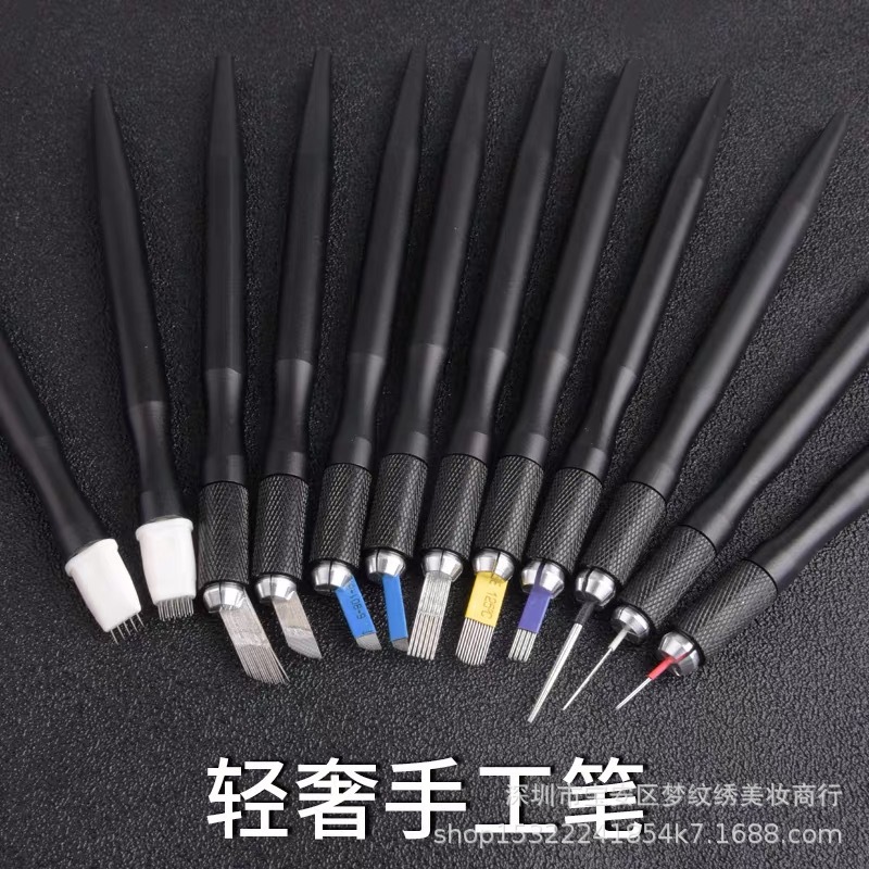 Tattoo embroidery handmade pen tattoo eyebrow pencil multi-purpose embroidery eyebrow pencil fog pen knife holder semi-permanent tattoo pen supplies tools