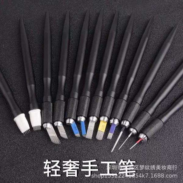 Tattoo embroidery handmade pen tattoo eyebrow pencil multi-purpose embroidery eyebrow pencil fog pen knife holder semi-permanent tattoo pen supplies tools