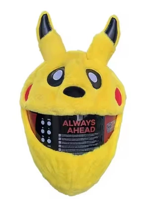 3D Stereo Soft Artificial Rabbit Motosiklet dəbilqələri - one-size-fits-all-pikachu