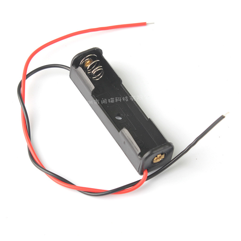 1节7号电池盒 1位AAA七号电池座1.5V 可定制各种端子插头 XH2.54