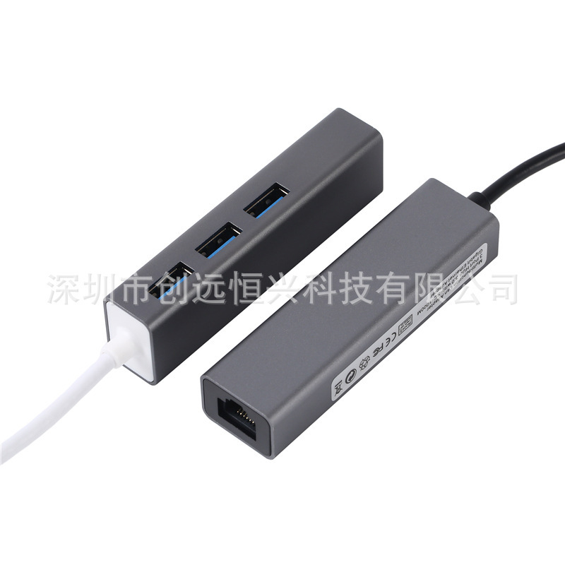 Usb3.0ギガドライブ無料ネットワークカード3ポート付きusb 3.0 hub回転rj45外付け有線アルミ合金ネットワークカード|undefined
