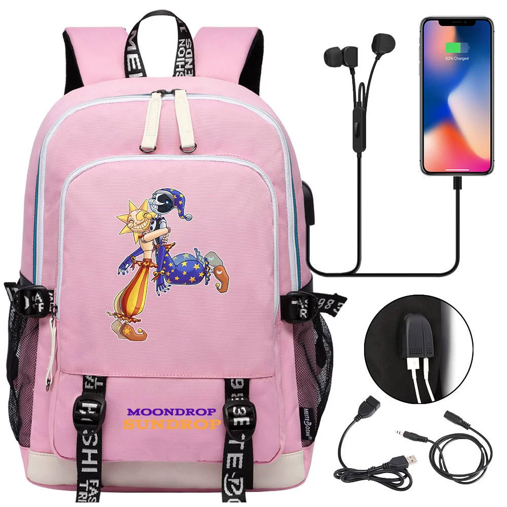 School bag solar-powered for leisure, backpack, for teenagers
