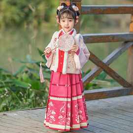 女童秋冬新款拜年服小女孩蛇宝宝新年装儿童古装过年冬季新款汉服