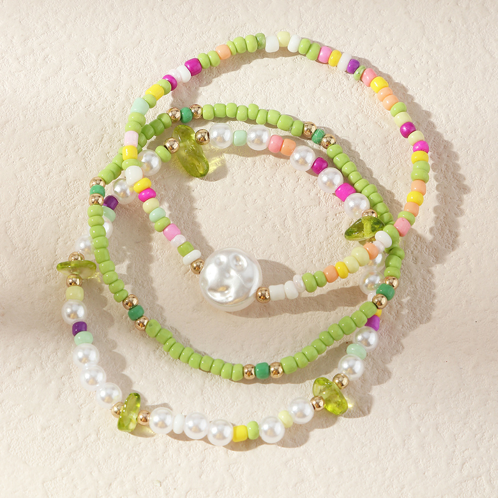 15g Weight Bracelets Classification Beads Chain Material 1 Set Quantity Casual, Daily Occasion Artificial Crystal, Seed Bead Material Geometric Pattern Women's Gender Beaded Design Simple Style Style Simple Style Geometric Artificial Crystal Seed Bead Beaded Women's Bracelets 19
