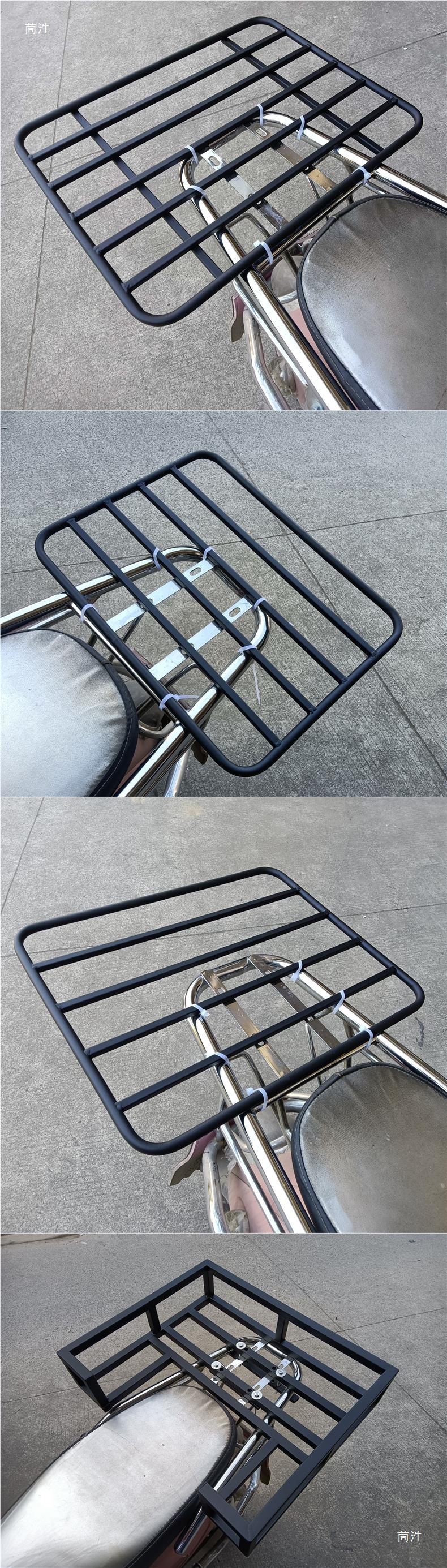 Motorcycle shelf enlarged battery motor car folding self-propelled women's pedal car rear rack tail iron rack takeaway box car