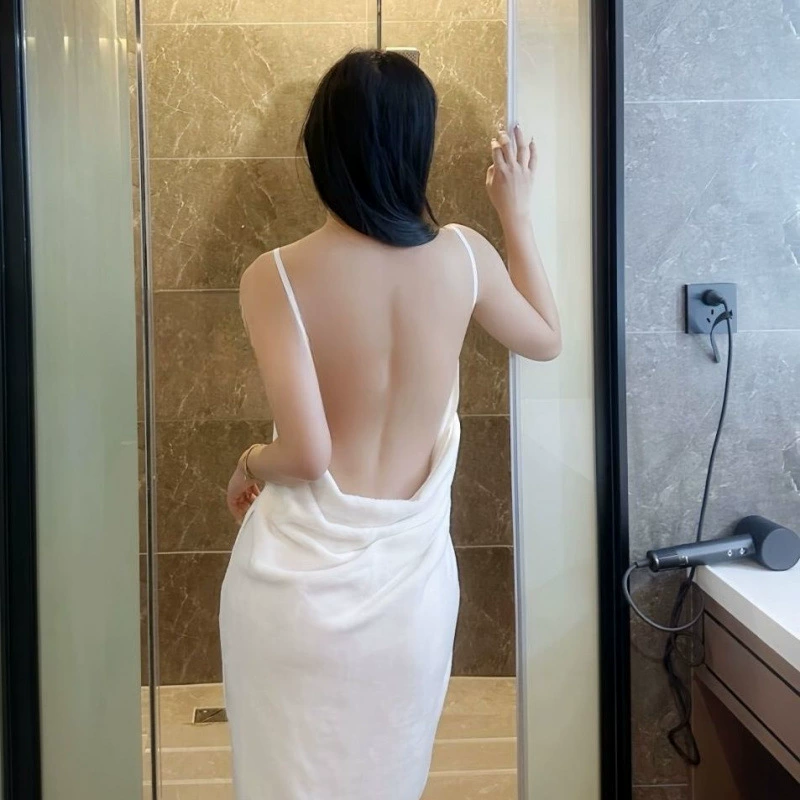 Ночная рубашка, чистая страсть, носимый воротник для банного полотенца, ночная рубашка на подтяжках, банное полотенце, домашняя юбка для пары, можно обернуть халатом.