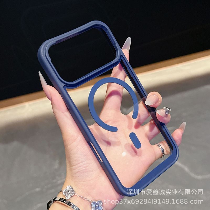 新款酷盾高级感极简纯色磁吸适用iPhone17苹果15ProMax/16手机壳.|undefined