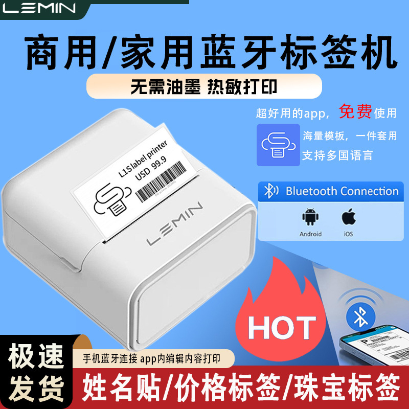 Leminyun L1S Home Handheld Portable Bluetooth Label Printer Small Mini Amazon