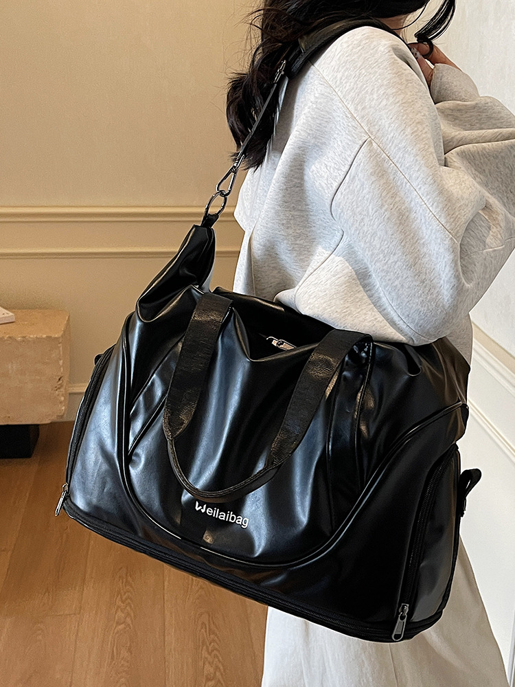 Bolsa de viaje deportivo expandible multifuncional de alta capacidad bolsa de viaje corto bolsa de almacenamiento de separación seca y húmeda image 4