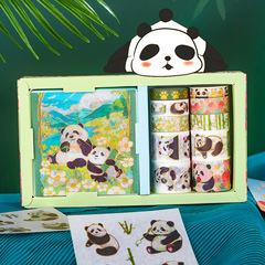 Sichuan Giant Panda Accompanying Gift DIY Handpiece Decoration Material Sticker Set City Souvenirs Cute Small Fresh
