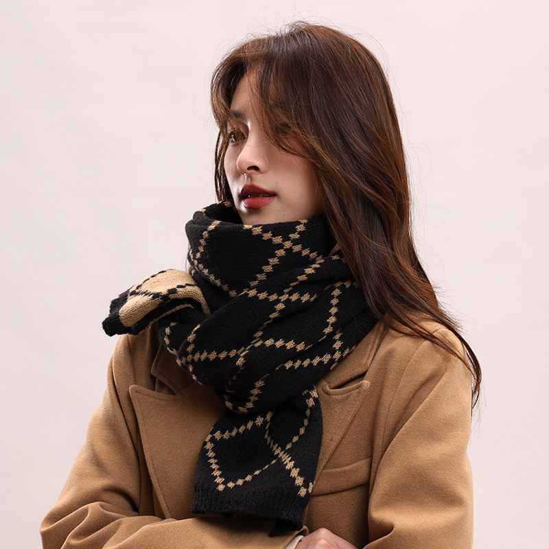 Couple style for women in winter, thickened Korean version, warm and luxurious, men's birthday gift scarf_voghion.com