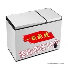 新品186L双温冰柜小型双门家用商用大容量冷冻藏保鲜两用冷柜