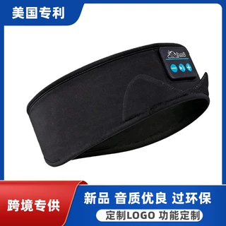 新款魔术贴头巾眼罩两用蓝牙头巾蓝牙眼罩听歌亚马逊新款头巾