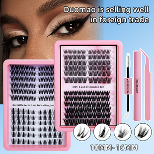Aliexpress Upgraded Grafted False Eyelashes Comic European and American Thick Stereo Styling Natural Non-Glue-Free Custom Eyelashes