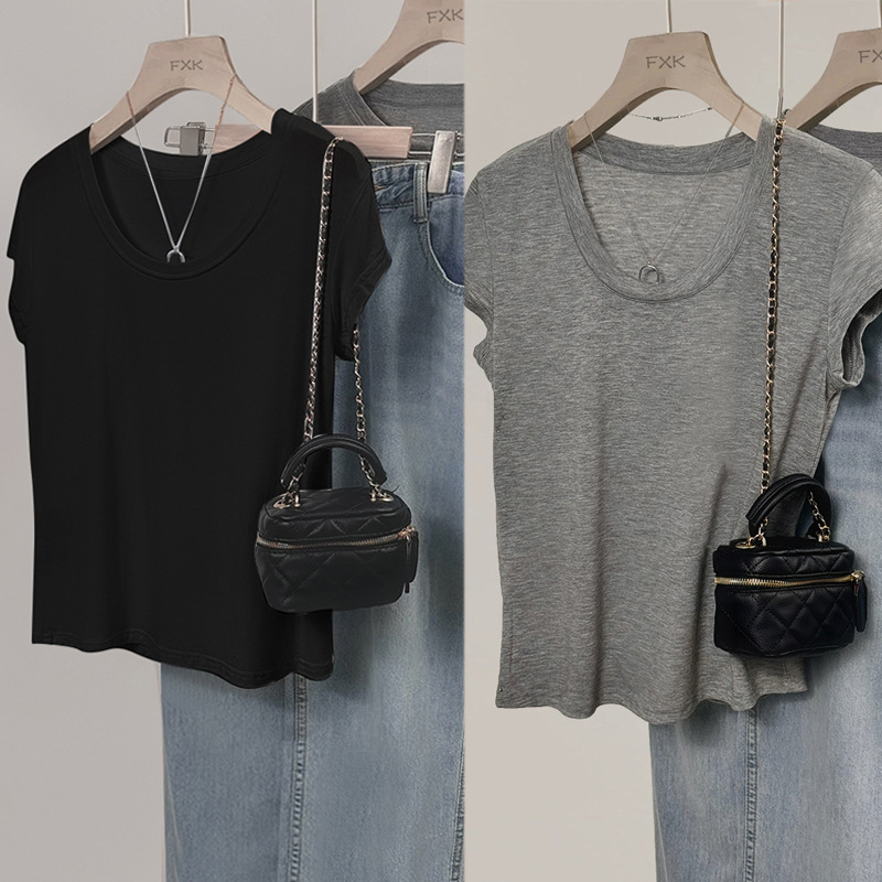 블랙 + 그레이 - 투피스 [솔리드 컬러] [재고 있음]