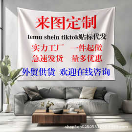 可任意图片定制的装饰挂毯，赠送挂钩，桃皮绒丝绒聚酯纤维多用途