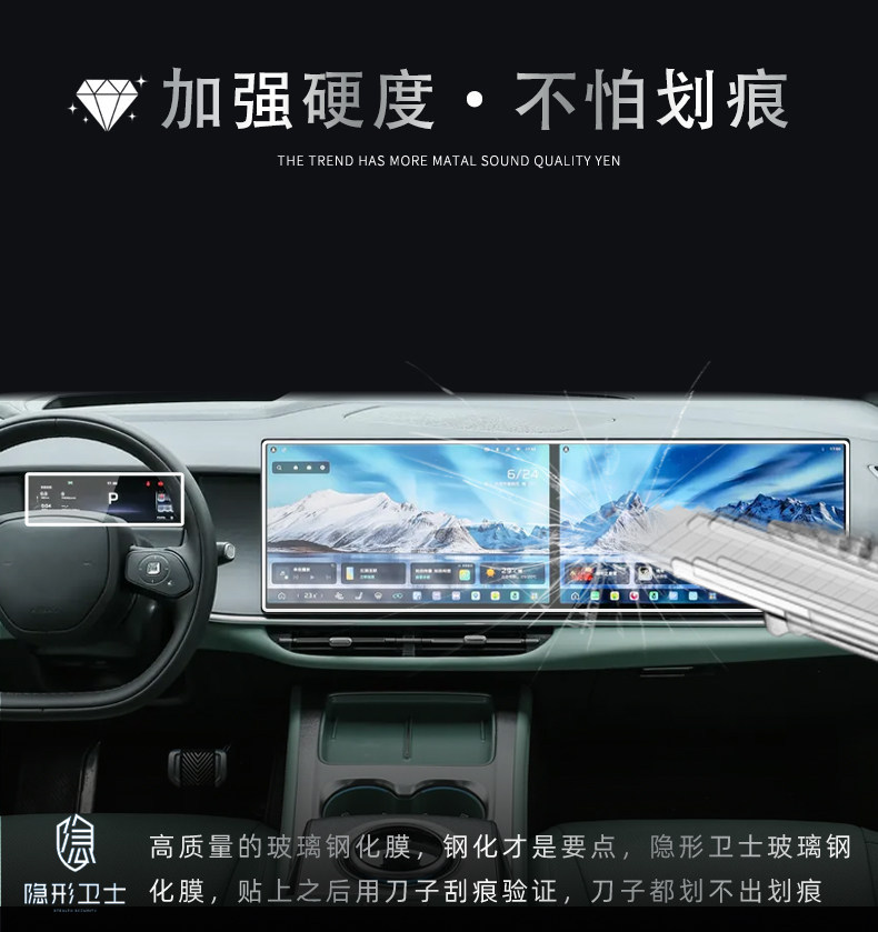 Suitable for 2026 Hongqi Tiangong 08 central control navigation instrument interior display screen protective tempered film modification accessories