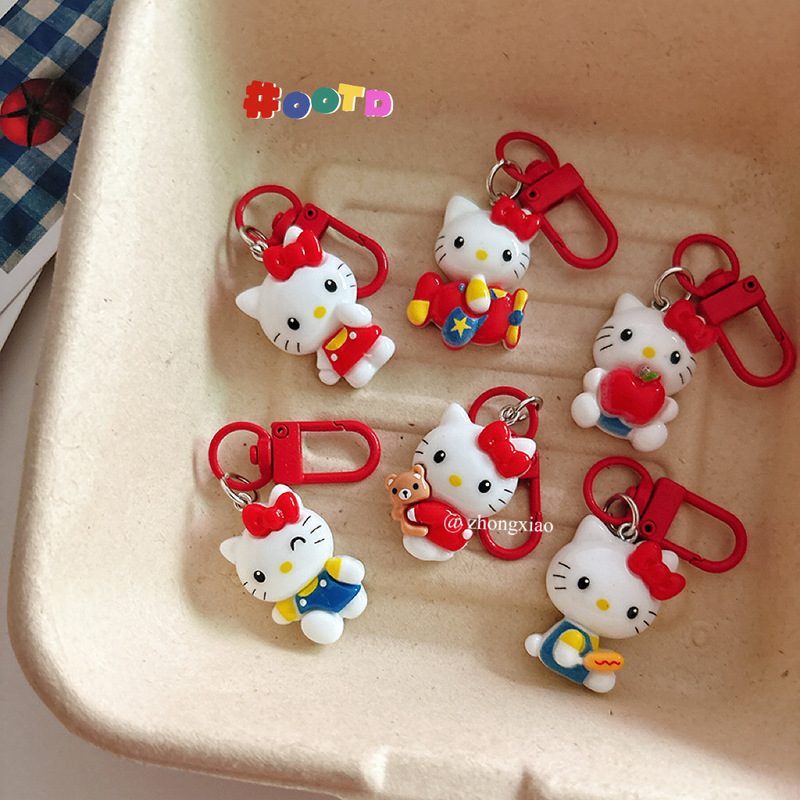 New Cartoon Kt Cat Keychain Pendant, Cute Girly Bag Charm, Student Backpack Accessory, Best Friend Gift New Cartoon Kt Cat Keychain Pendant, Cute Girly Bag Charm, Student Backpack Accessory, Best Friend Gift