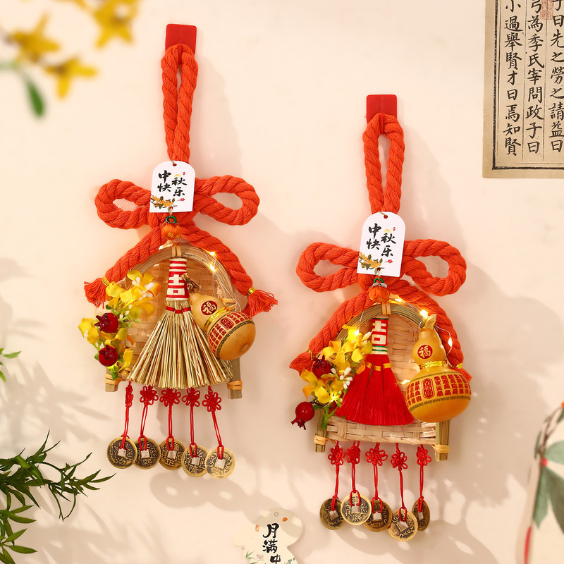 中秋节挂件入户门中国结福字葫芦挂饰客厅大门高档万字结装饰批发|undefined