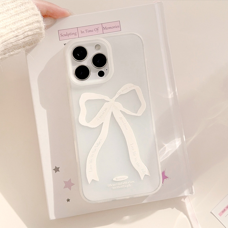 【塔下】iPhone16promax対応の個性的な蝶結びデザイン、シンプルで耐衝撃性のあるソフトケース、iPhone17、iPhone15、iPhone12、iPhone11対応|undefined