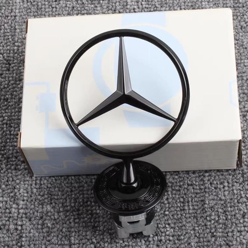 Mercedes-Benz E-Class emblem, S320 black emblem, W211 hood, black wheat stalk emblem, E300, S350 engine hood emblem