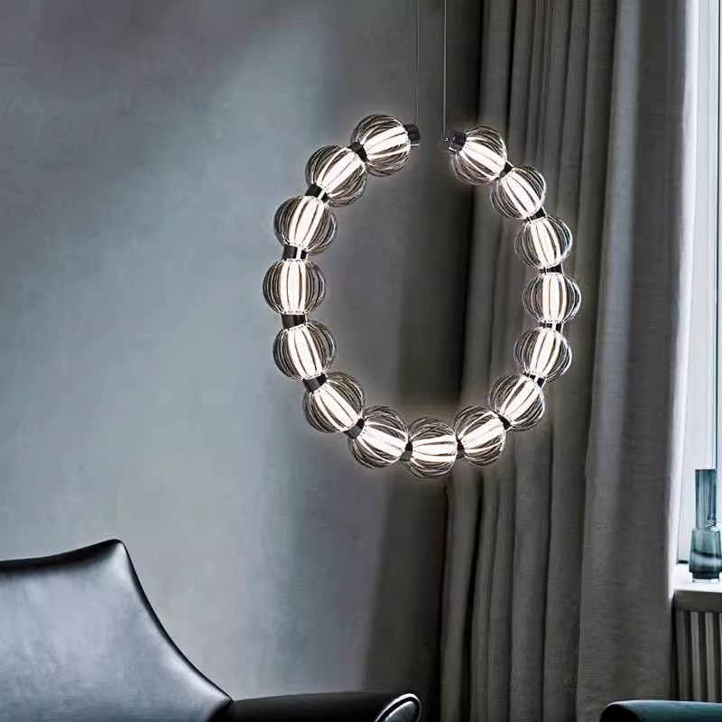 Landelier de lujo personalizado diseño de la lámpara de lujo sala de estar villa moderna comedor dormitorio diseño creativo Buda perla luz comedor creativo