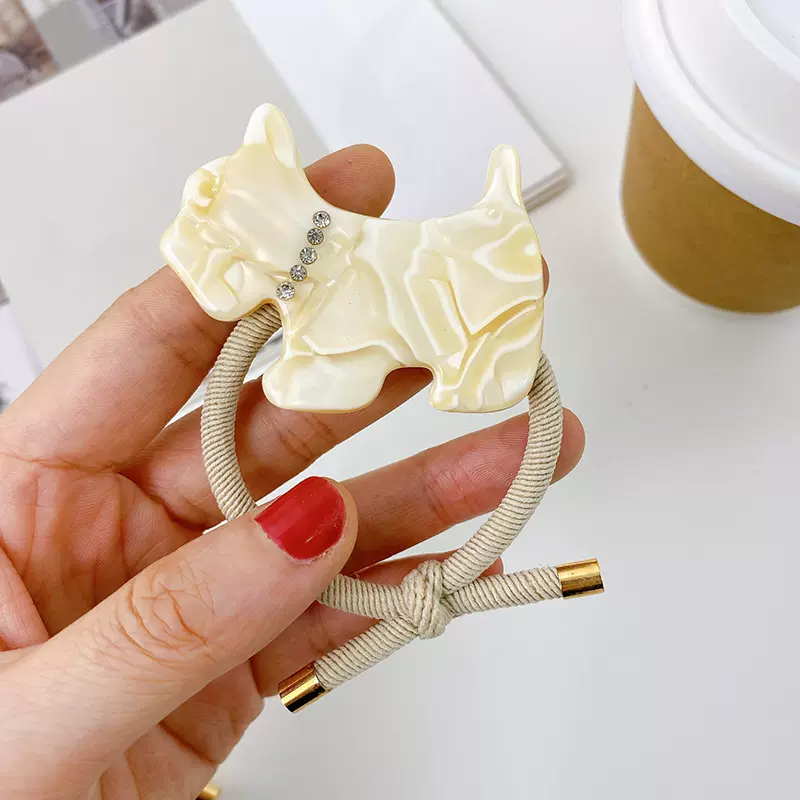 醋酸头绳 狗狗系列可爱发圈韩版皮筋发饰少女春秋简约发绳橡皮筋