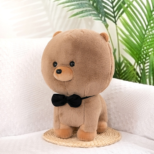 Cute simulation Bichon Frize Doll Pomeranian Doll Dog Children Plush Toy Small Sleeping Pillow Boys and Girls