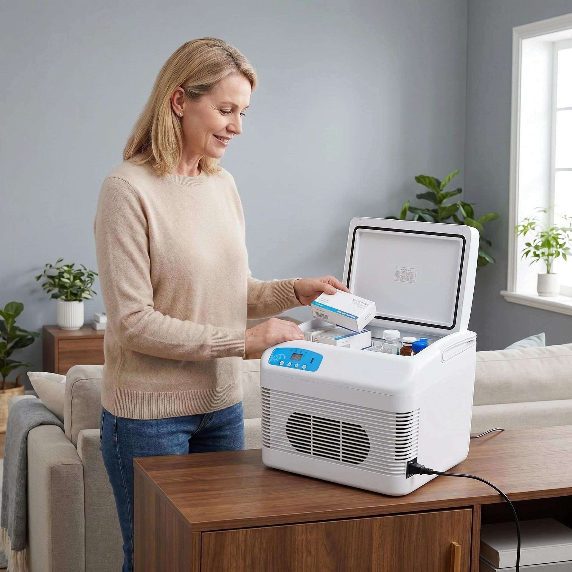 Pmg Car-Mounted Small Refrigerator, Medicine Refrigeration Box, Insulin Refrigeration Small Refrigerator, Growth Hormone 2-8 ℃ Refrigerated Box