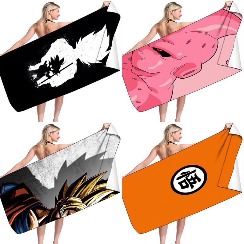 Cross-Border Dragon Pearl Naruto Series Kidsren's Bath Towel Microfiber Water-Absorbent Quick-Drying Single-Sided Printing