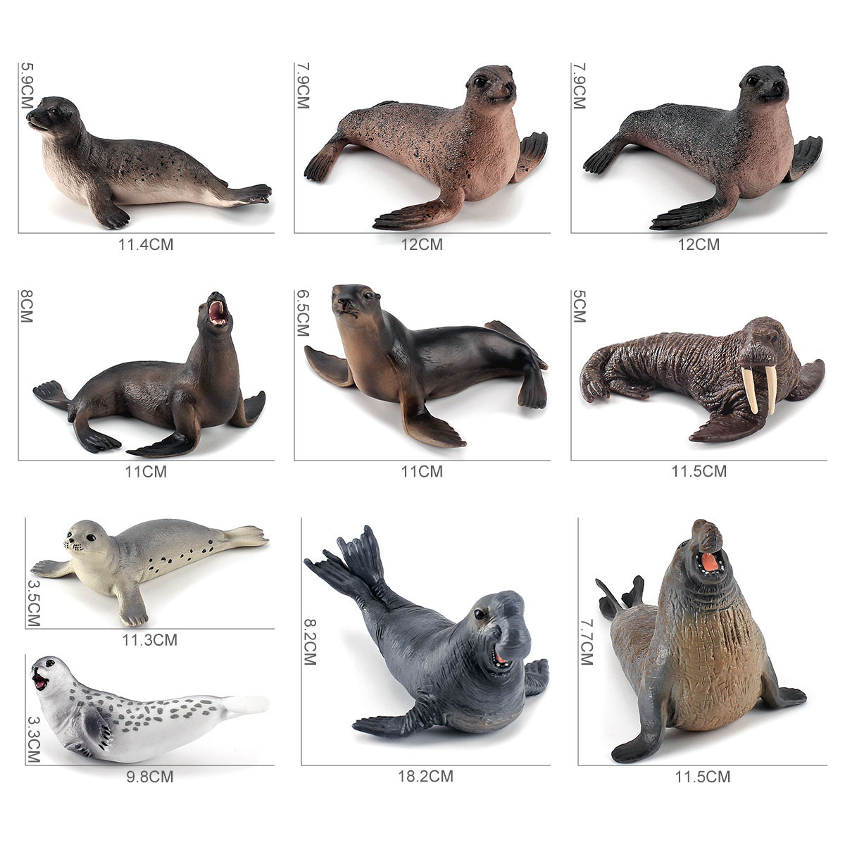 Exportación transfronteriza de la cognición de los niños Simulación de focas Leones marinos Animales Marinos Modelo de Ornamentación de escritorio