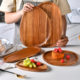 Acacia Wood Creative Pizza Bread Plate Snack Tray Nuts Dried Fruit Sushi Plate Cake Plate