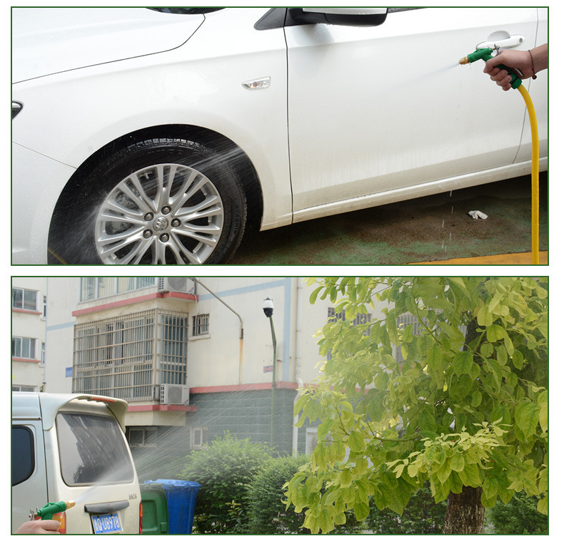 Car Wash Hose Water Gun Connector High-Pressure Household Car Washing Plastic Hose Water Pipe for Watering Flowers and Vegetables Wholesale