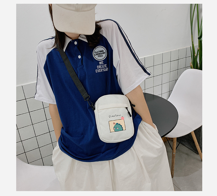 Summer small crossbody bag for girls, new small square crossbody bag for women, Japanese style small crossbody bag, casual retro style crossbody bag undefined