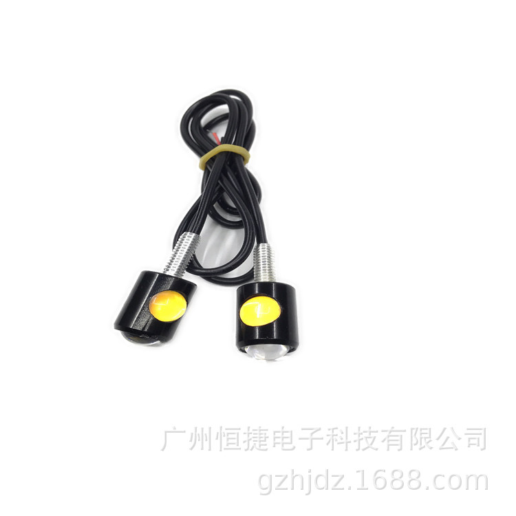 Luz de Matrícula LED Doble para Motocicleta, Tornillo de Alta Potencia, Luz Inversa Tipo Ojo de Águila - Luz Decorativa para Coche