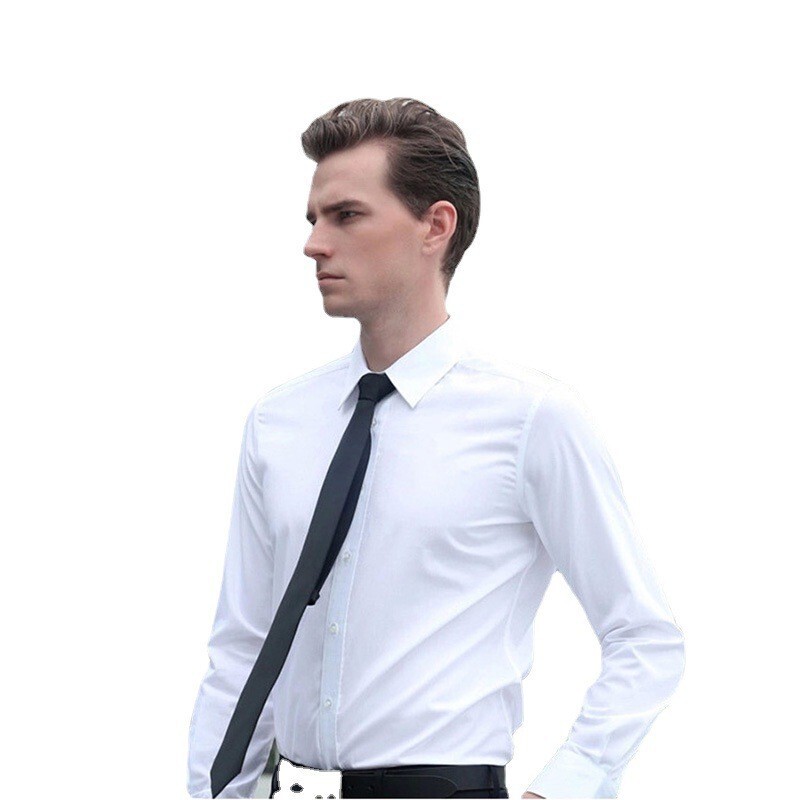 2026 Brand Men's Shirts Slim Fit Business Non-Iron Shirts Men's White and Blue Fitted Casual High-End Cotton Shirts 2026 Brand Men's Shirts Slim Fit Business Non-Iron Shirts Men's White and Blue Fitted Casual High-End Cotton Shirts