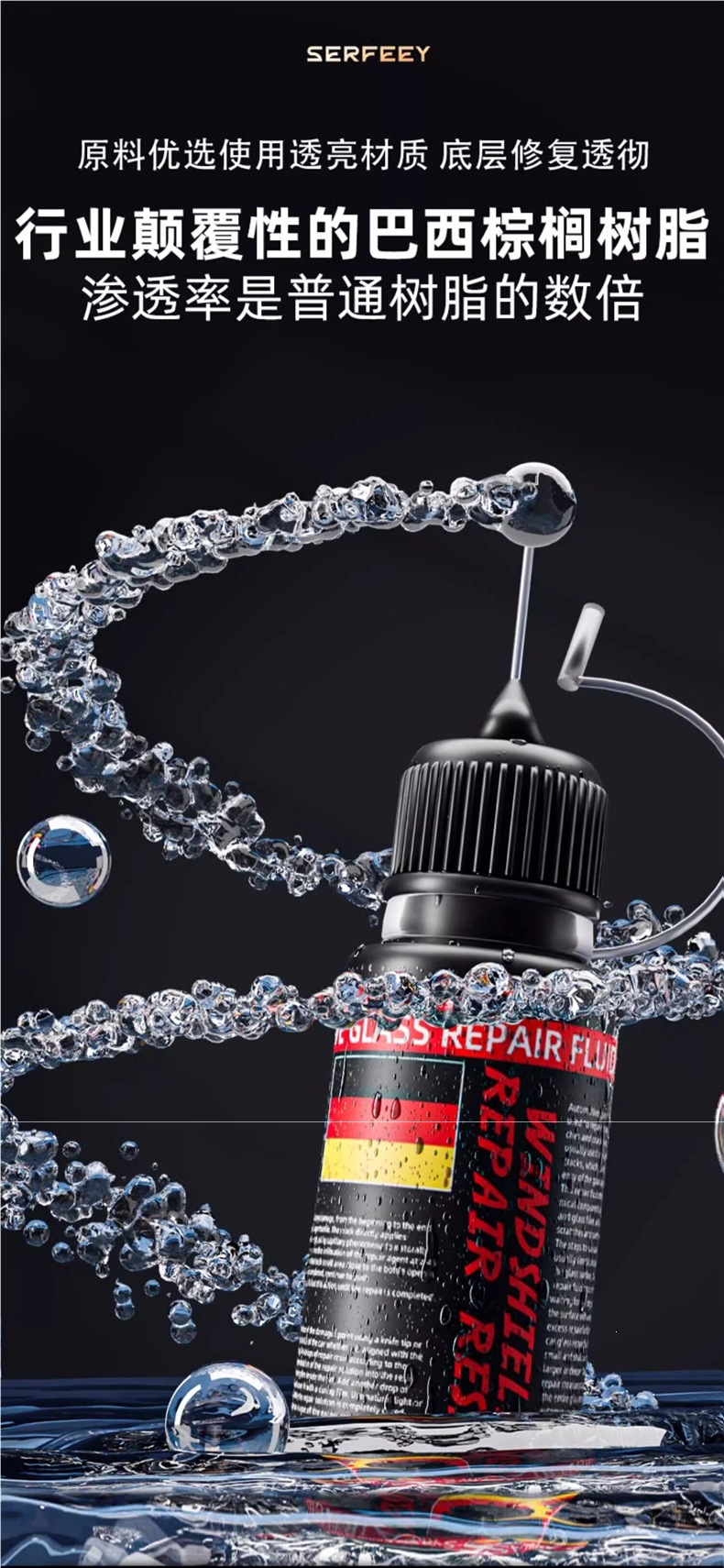 Car Glass Crack Repair Fluid, Front Windshield Crack Repair, Special Scratch Restoration Agent, Crack-Free Glue