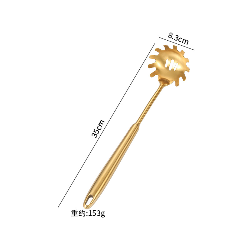 Amazon cocina de acero inoxidable guisado de fideos de pesca lengua cuchara de carne tenedor de patata conjunto de regalo