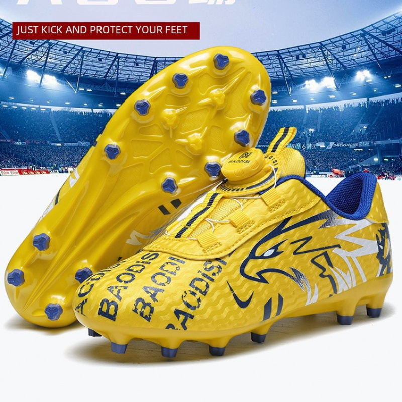 Zapatos de Fútbol Infantiles con Cierre Giratorio de Gamuza y TPR Transpirables para Entrenamiento