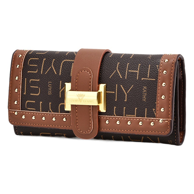 Cartera de Mujer Nueva 2025 del Fabricante, Monedero Retro Multifuncional, Bolso Largo para Teléfono con Ranuras para Tarjetas, para Mujer, Dropshipping